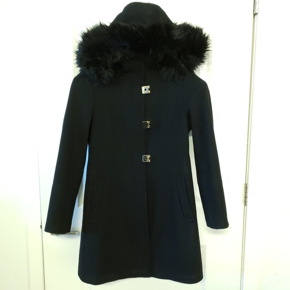 Addt'l Details/Photos:Calvin Klein Black Wool Coat
